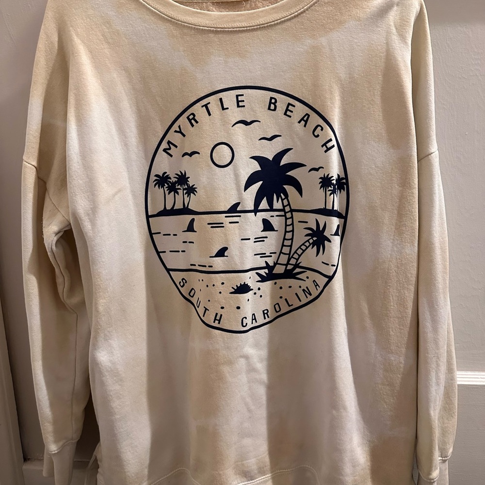 Myrtle Beach Yellow Pastel Cream Sweater